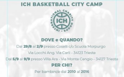 Dal 29 agosto al 9 settembre il primo ICH Basketball City Camp!
